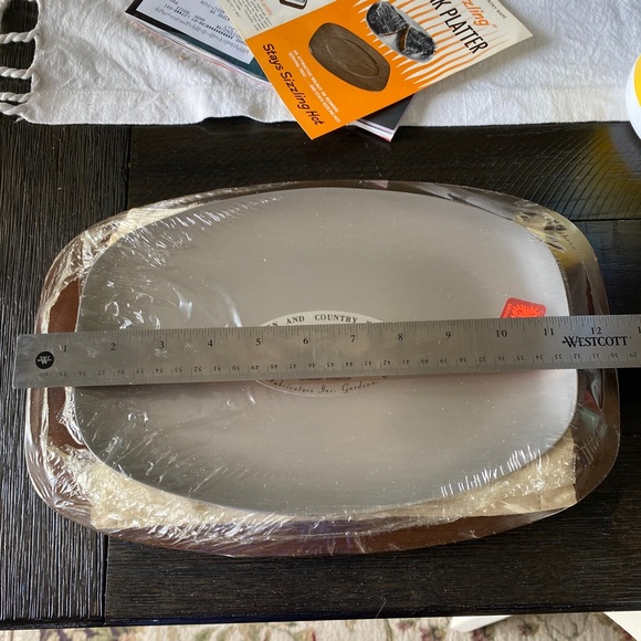 Vintage Sizzling Steak / Fajita Platter In Original Packaging- Walnut/Aluminum - Picture 9 of 12